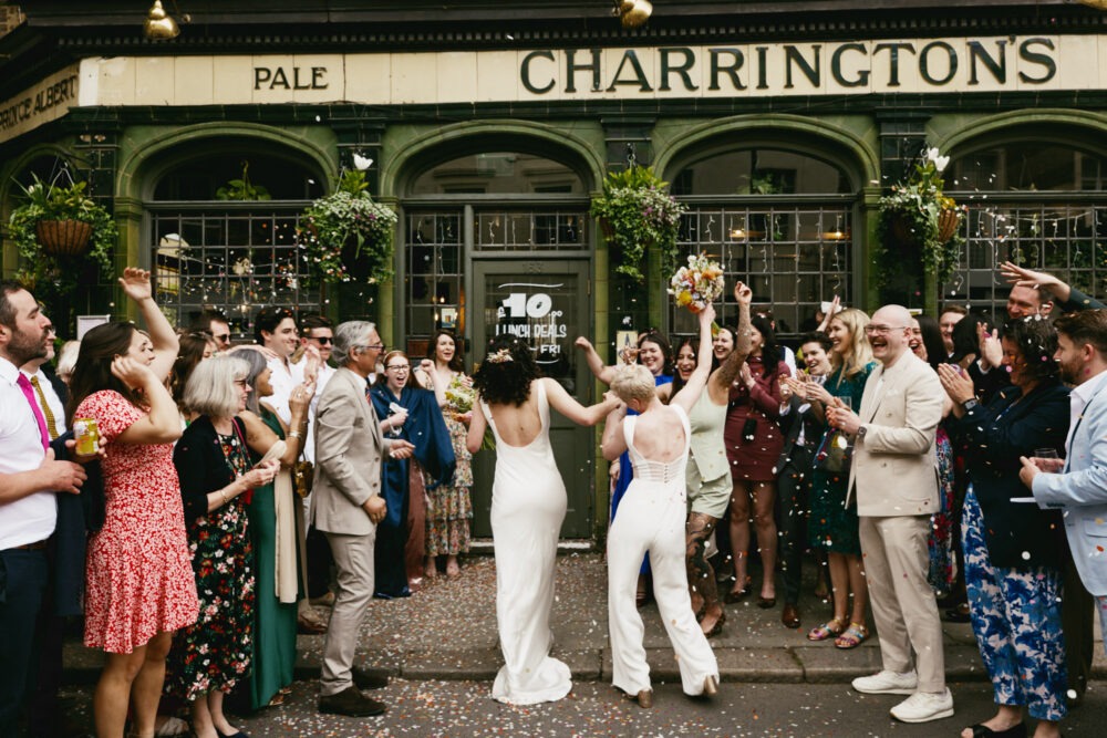 Gay wedding at Prince Albert pub in Camden 