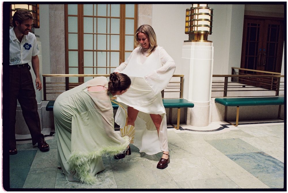 35mm film at hackney tow hall wedding