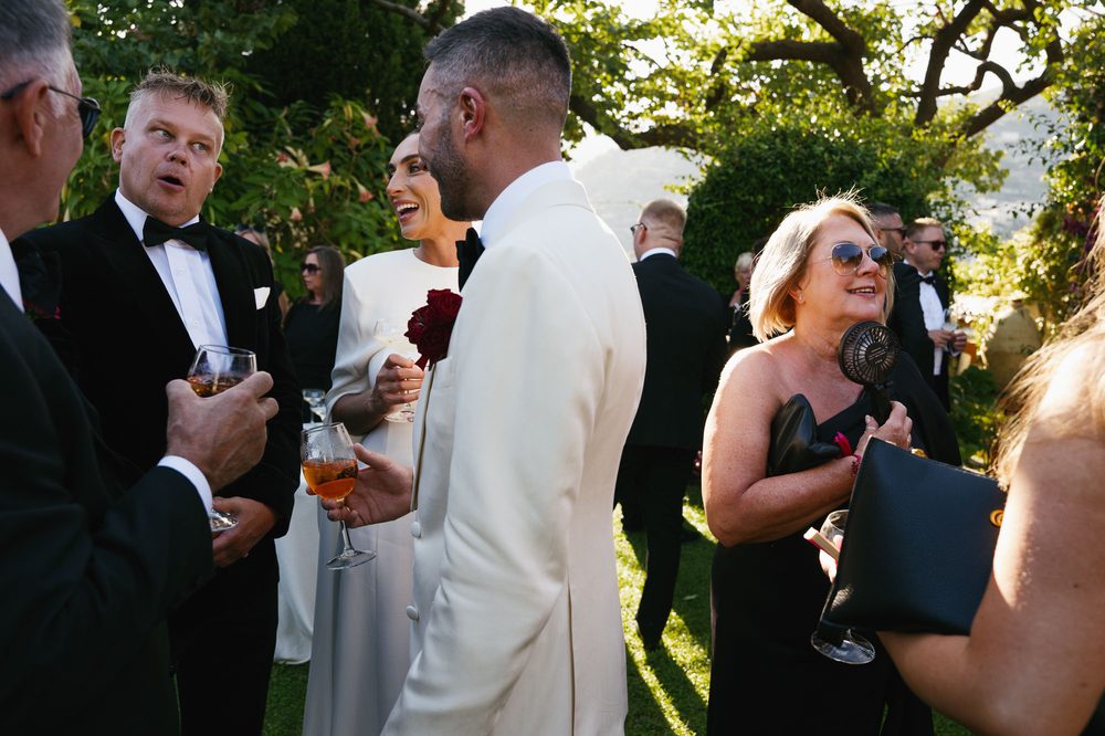 Villa Eva wedding reception in the garden